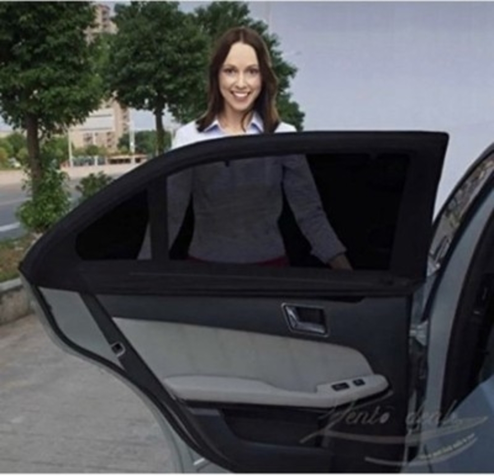 Rear Window Sun Shade UV Block Cover Car Kids 36x23" Set of 2 Large Square VG